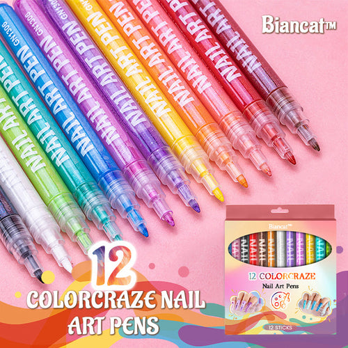 Biancat™  12 ColorCraze Nail Art Pens