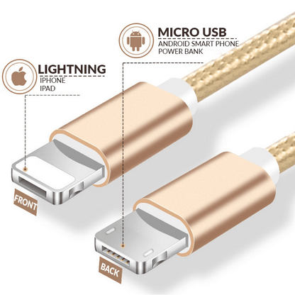 2 In 1 Dual Port Charging Cable