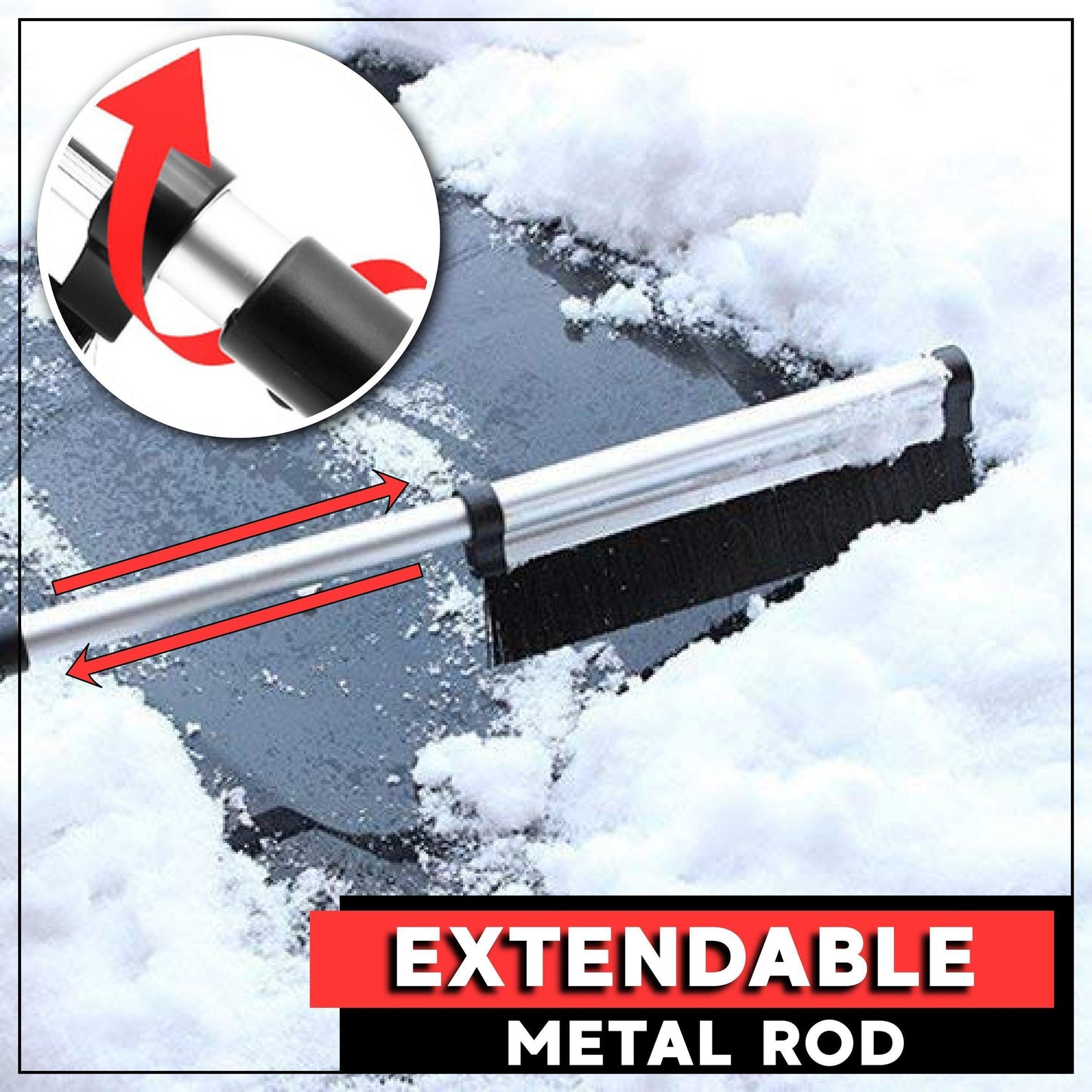 2 in 1 Extendable Ice Scraper